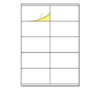 105 x 57 mm, 150 hojas, A4 Etiqueta Adhesiva Blanca Pegatina - 10 etiquetas por hoja