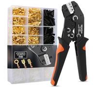 1050 Piezas Kit de Alicates de Terminales Crimpadora, AWG22-16/0.25-1.5 mm² Crimpadora Terminales Electricos, Crimpadoras Punteras, Kit de Herramientas de Crimpado