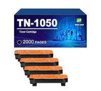 1050 TN1050 Cartuchos De Tóner Compatibles con Impresoras para Brother DCP-1510 1512 1610W 1612W HL-1110 1110R 1112 1112A MFC-1810 1815 1905 1910W 1911NW Y 1915W,Black-4 Pack