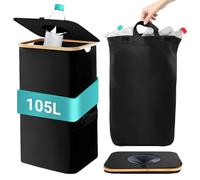 105L Contenedor De Recogida De Botellas De DepóSito, Con Bolsa De Transporte Grande Botellas De DepóSito Reutilizable Colector De Botellas Para Almacenar Botellas VacíAs Adecuado Para Cocina Trastero