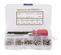105pcs Kit de inserción de reparación de roscas de acero inoxidable Insertos roscados tipo Helicoil para instalación de insertos metálicos (M4*0.7)