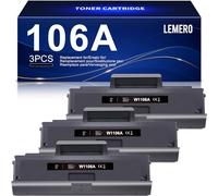106A W1106A Cartucho de tóner para HP Laser MFP 135wg 137fwg 135a 135w 135r 137fnw HP Laser 107a 107w 107r 3xBlack