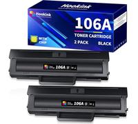 106A W1106A Tóner Compatible para HP 106A W1106A Cartuchos de Tóner para HP Laser 107a 107r 107w MFP 135a 135r 135w 135wg MFP 137fnw 137fwg (2 Negro, con Chip)