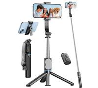 106cm Trípode para Movil, Palo Selfie Tripode con Control Remoto Desmontable Giratorio 360° Soporte de Trípode de Teléfono Compatible con iPhone 15 14 13 12 11 Pro XS MAX XR Android Gopro etc