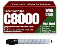 106R04050 106R04051 106R04052 106R04053 Cartuchos de tóner C8000 Negro Amarillo Magenta Cian Tóner Color de Alta Capacidad Compatible para Xerox Versalink C8000 Impresoras,Black-C8000