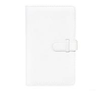 108 bolsillos para Instax para mini cartera de película para Fujifilm para mini 13 12 9 - Carpeta portátil para tarjetas fotográficas con hebilla segura para registros de viaje - Blanco (blanco)