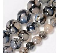108 cuentas de ágata de vena de dragón para hacer joyas, cuentas redondas y sueltas de 8 mm para hacer pulseras