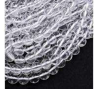 108 cuentas de cuarzo transparente para hacer joyas, piedras preciosas de cuarzo transparente de 8 mm, cuentas sueltas