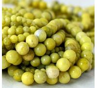 108 cuentas de jade limón para hacer joyas, piedras preciosas de jade amarillo de 8 mm, cuentas sueltas de piedra