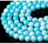 108 cuentas de larimar azul para hacer joyas, cuentas sueltas de larimar azul cielo de 8 mm