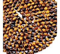 108 cuentas de ojo de tigre para hacer joyas, piedras preciosas de ojo de tigre dorado de 8 mm, cuentas sueltas para hacer pulseras ZW-A-1092