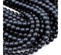 108 cuentas de ónix negro mate para hacer joyas, piedras preciosas de ónix de 8 mm, cuentas sueltas de piedra