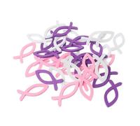 108 piezas de madera para bautismo, decoración de mesa, peces, para comunión, confirmación, celebración, bautizo, ceremonia, mesa