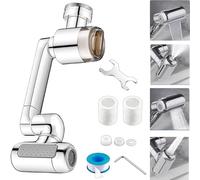 1080° Rotating Faucet Extender with Upward Facial Mist, 4 Water Modes & Built-in Filter, Adjustable Tap Adapter for Kitchen & Bathroom, Sink Sprayer Attachment with 2 Model, Universal Fit (1pc)