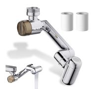 1080° Rotating Faucet Extender with Upward Facial Mist, U Shaped Faucet Extender for Bathroom Sink, 4 Water Modes Swivel Faucet Aerator, Universal Rotating Faucet Attachment for Kitchen (1 PC)