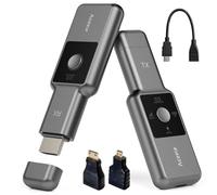 1080P@60Hz Wireless HDMI Transmisor y Receptor, Wireless HDMI Sender Extender con Pantalla LCD, 2 Modos & 2.4G/5.8G &165ft Rango, para PC/Ordenador portátil/TV/HDTV/TV Box (No Necesita App/Bluetooth)