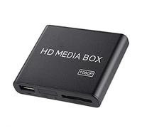 1080p HD Media Player, Mini VGA Home Theater Media Player Box Soporte MMC RMVB MP3 AVI MKV con Control Remoto Admite Tarjetas SD y Dispositivos USB(EU)