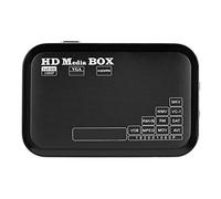 1080P Media Player Box, Full HD Mini Box Reproductor de Video Compatible con MKV, AVI, TS/TP, M2TS, RM/RMVB, MOV, VOB, FLV, WMV 110-240V(EU Plug)