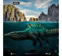 108424 Jurassic World Rebirth Estatua Spinosaurus Icons Iron Studios