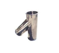 108mm 4.25" Pipe OD 4" Tri Clamp Oblique Y Shaped 3 Way SUS 304 Stainless Fitting Spliter Homebrew Beer Wine