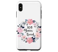 109 Years Loved 109th Birthday Floral 109 Year Old Men Women Carcasa para iPhone XS MAX