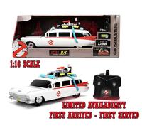 Jada, Radio Control Cazafantasmas Ecto-1 Escala 1:16, Coche radiocontrol 29 cm con 2 Canales 2,4 GHz, función Turbo, Movimiento en Todas direcciones, Carga USB, +6 años (9336139314R00)
