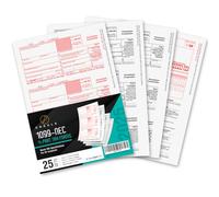 1099 NEC Forms 2021, 1099 NEC Laser Forms Aprobado por IRS Diseñado para QuickBooks y Software de Contabilidad 2021, Kit de formularios de impuestos de 4 partes, kit de 25 proveedores - Total 38 (108)