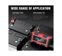 10A 12V/24V Car Battery Charger Maintainer Electric Motorcycles Charger for Lead-Acid AGM GEL Batteries EU Plug