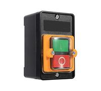 10A AC-380V Motor Start Stop Pulsador Interruptor de encendido y apagado Accesorios de máquina herramienta con superficie Impermeable Montaje de caja a prueba de polvo