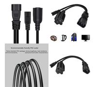 10A IEC320 C14 a doble C7 5-20R Divisor de cable de corriente de enchufe 0,32 metros