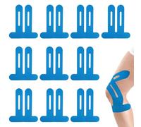 10Cintas Azul de Kinesiología para Rodillas,Resistentes Agua y Precortadas | Rodilleras Precortadas para Parches Musculares, Cinta de Fisioterapia Elástica y Impermeable Soporte de Articulaciones