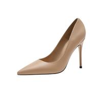 10CM / 3.93IN Tacones Altos Sexy Mujer Tacón de Aguja De Moda Vestido De Noche Zapatos De Noche Bailarina De Barra Zapatos De Stripper para Damas,Camel,36 EU
