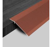 10cm/3.9in Wide Floor Seams Transition Strip,Aluminum Alloy Thresholds Ramp Strip dor Indoor Doorway, Hardwood Flooring Edging Trim(Red,135cm/53.1in)