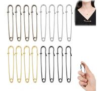 10cm Alfileres de Seguridad Grandes 16 Piezas Imperdibles de Hierro Resistente, Unidades de Imperdibles Kilt en Colores Mixtos para Ropa, Mantas, Lona, Cuero y Manualidades Creativas
