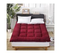 10cm Grueso Cachemir De Cordero Colchon Futon Japones Alfombra Tatami Ultra Suave Con Correas Antideslizantes Transpirable Para Calor Invierno Dormitorio Camping Habitacion Huesped Tamano Doble