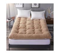 10cm Grueso Cachemir De Cordero Colchon Futon Japones Alfombra Tatami Ultra Suave Con Correas Antideslizantes Transpirable Para Calor Invierno Dormitorio Camping Habitacion Huesped Tamano Doble