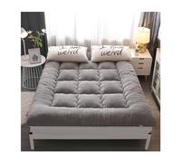 10cm Grueso Cachemir De Cordero Colchon Futon Japones Alfombra Tatami Ultra Suave Con Correas Antideslizantes Transpirable Para Calor Invierno Dormitorio Camping Habitacion Huesped Tamano Doble