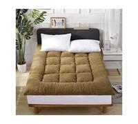 10cm Grueso Cachemir De Cordero Colchon Futon Japones Alfombra Tatami Ultra Suave Con Correas Antideslizantes Transpirable Para Calor Invierno Dormitorio Camping Habitacion Huesped Tamano Doble