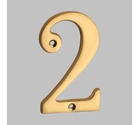 10CM Números De Casa De Latón Dorado De Con Tornillos, Números De Dirección De Casa for Exterior, Números De Habitación for Puertas for Buzones De Correo Coches Puerta Ventana Casa Oficina(Style2)