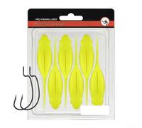 10cm Soft Tadpole Bait Set Of 6pcs Sinking Floating Swimbait With Metal Hooks Realistic Tpe Lure For Bass Pike Perch Freshwater Saltwater Fishing Gear (amarillo)