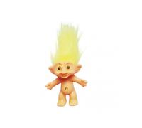 (10cm, Yellow) 10cm Troll Doll Model Colored Long Hair Dam Doll Miniature Figurine Ornament Lovely Leprocauns Ugly Elf Doll Action Figure
