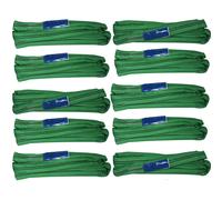 10er Set Eslinga Redonda 2000KG 2to Verde 4M Tamaño Cinta Elevación Arnés