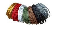 10ft Braided Fabric Electrical Cord, 2-Core 3-Core Vintage Style, 0.75-1.5mm² For Pendant Lamp, Multi-Color(Gold,1.0mm 2Core)