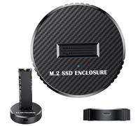 10Gbps Plug Enclosure, Fast Drive Case, 6.30x3.15 Inches Dock with Play Feature, Strong Aluminum Storage Box, Compact Hub with Sleek Style, Computer Device for Laptop Desktop