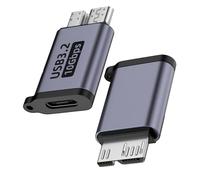 10Gbps USB C a Micro B Cable, 2PCS Tipo C a Micro B Cable Disco Duro Externo, Cable Pasar Archivos de Movil a Disco Duro Compatible con Toshiba,HDD,Seagate,WD,Galaxy S5 Note 3,HDD etc
