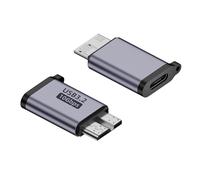 10Gbps USB C Hembra a Micro B Macho Dato Carga Adaptador - Convertidor de Datos y Carga para Disco Duro Externo SSD, Tablet, Cámara Digital - Paquete de 2 Unidades