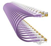 10Gsupxsel Cables de conexión Cat6a de 0.5 pies (paquete de 24) delgados, cable de conexión Ethernet Cat6 de cobre puro, cable de conexión Cat 6 flexible de 550 MHz 10 G, cables de red Cat 6A que