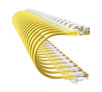 10Gsupxsel Cables de conexión Cat6a de 0.5 pies (paquete de 24) delgados, cable de conexión Ethernet Cat6 de cobre puro, cable de conexión Cat 6 flexible de 550 MHz 10 G, cables de red Cat 6A que