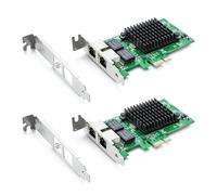 10Gtek 10/100/1000Mbps Gigabit Ethernet Converged Network Adapter (Nic) with Intel 82576 Chip,PCI Express Network Card, Dual RJ45 Copper Ports,PCI Express 2.0 X1, Compare to Intel E1G42ET,2-Pack