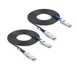 10Gtek 100G QSFP28 DAC Cable - 100GBASE-CR4 QSFP28 to QSFP28 Passive Direct Attach Copper Twinax Cable for Cisco QSFP-100G-CU0.5M, Ubiquiti, Arista, Supermicro and More, 0.5-Meter(1.6ft),2pack